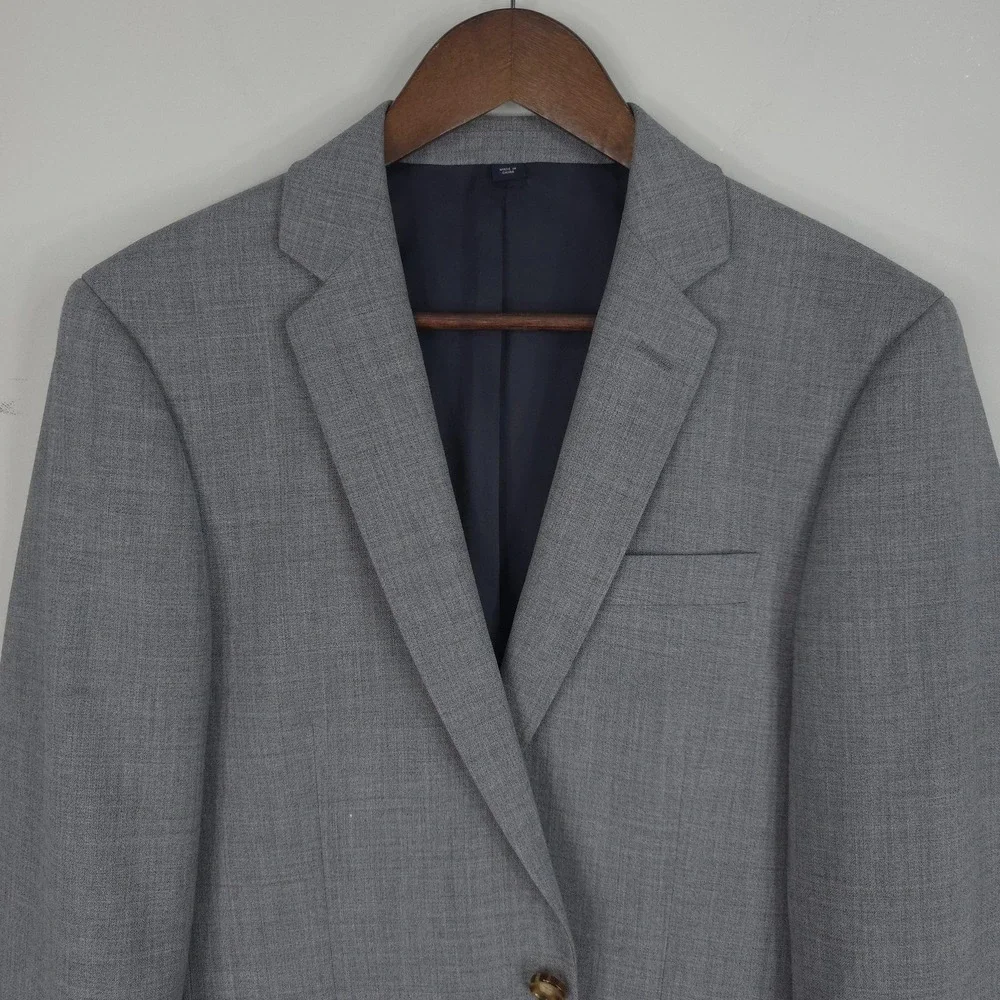 J Crew Blazer Mens 36 Short Gray Wool Thompson Classic Fit Suit Jacket Preppy